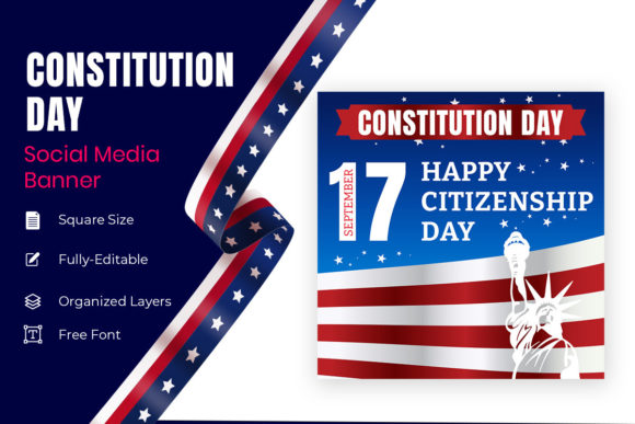 American Star Background 17 September: A Patriotic Design for Constitution Day