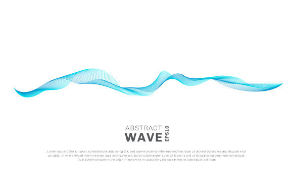 Blue Wave Lines Flowing Elements