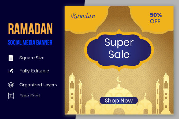 Ramadan Frame Celebration Sale Banner Designs
