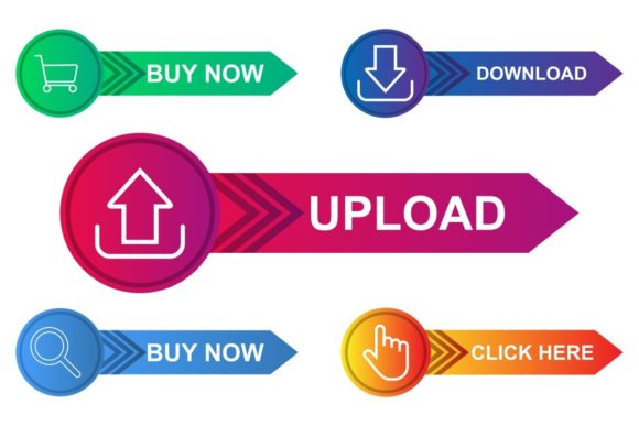 Set Web Buttons Vector Design and Files Includes Vector Files